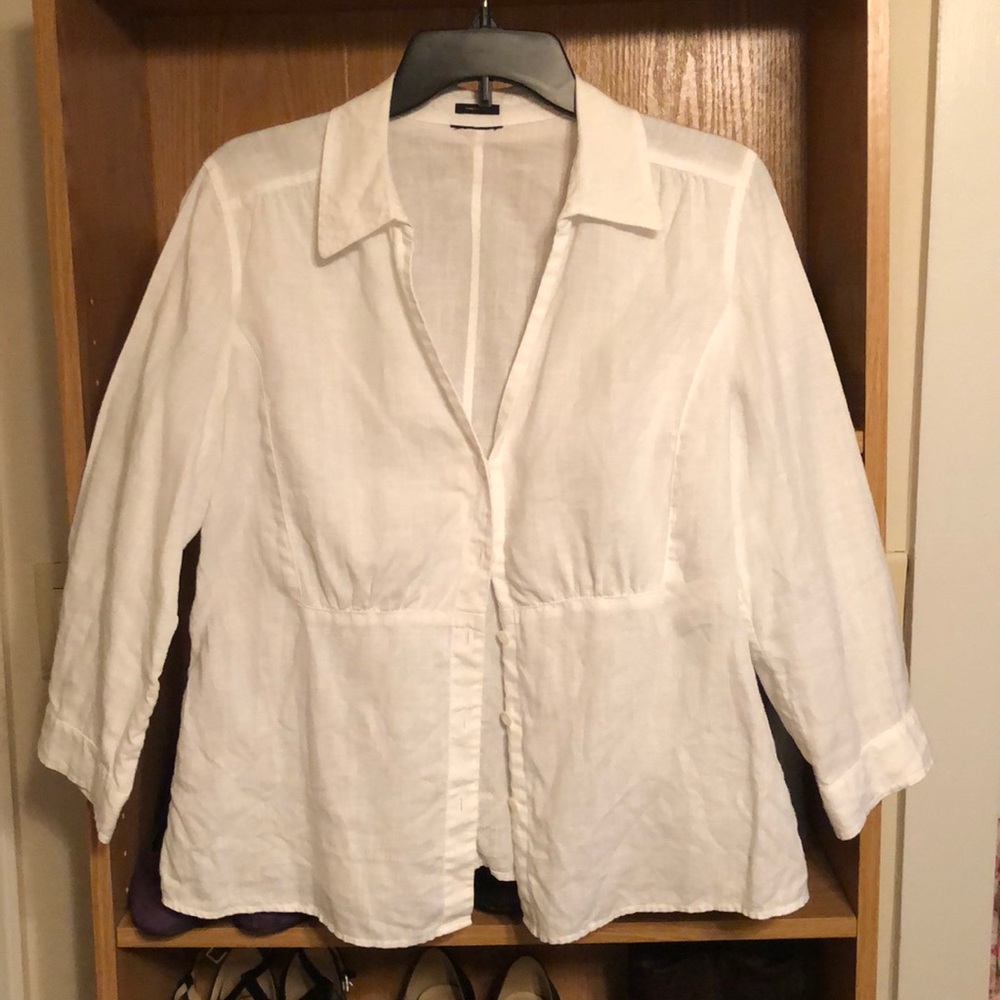 Irish Linen Button up Blouse